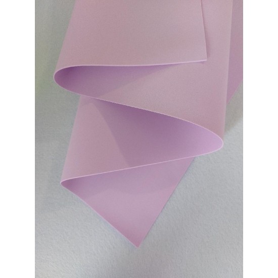 УЦЕНКА Фоамиран иранский ЭКО 1мм цв. лавандовое суфле 35*55 см, цена за лист