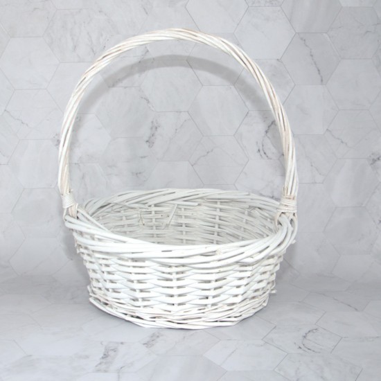 Корзина D27xH12xHH32 цв. белый 