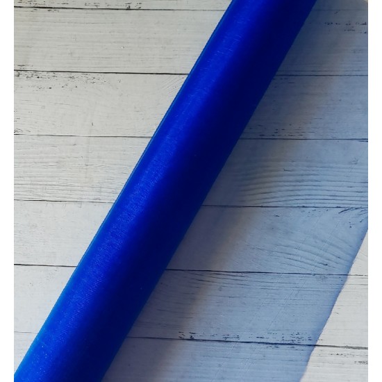 Органза в рулоне 47см*5ярдов цв. синий, цена за рулон