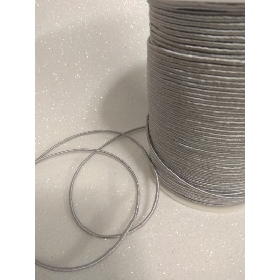 Шнур декоративный 2 мм серебряный 164, цена за 1 м