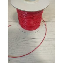 Шнур вощеный 1 мм цв. красный, цена за 1 м