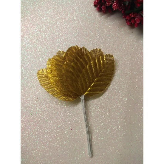 Листья тканевые на проволоке (10 шт), цена за пучок
